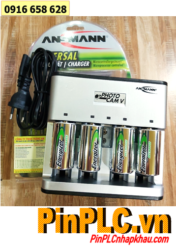 Ansman PhotoCam V (4 Energizer NH50-BP2) Bộ sạc Pin đa năng AA, AAA, C, D, 9v - Kèm sẳn 4 pin sạc Energizer D2500mAh-1.2v